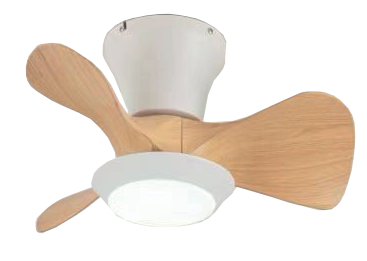 22 Inch Ceiling Fan With Led Light Wood Blades Mini Fan